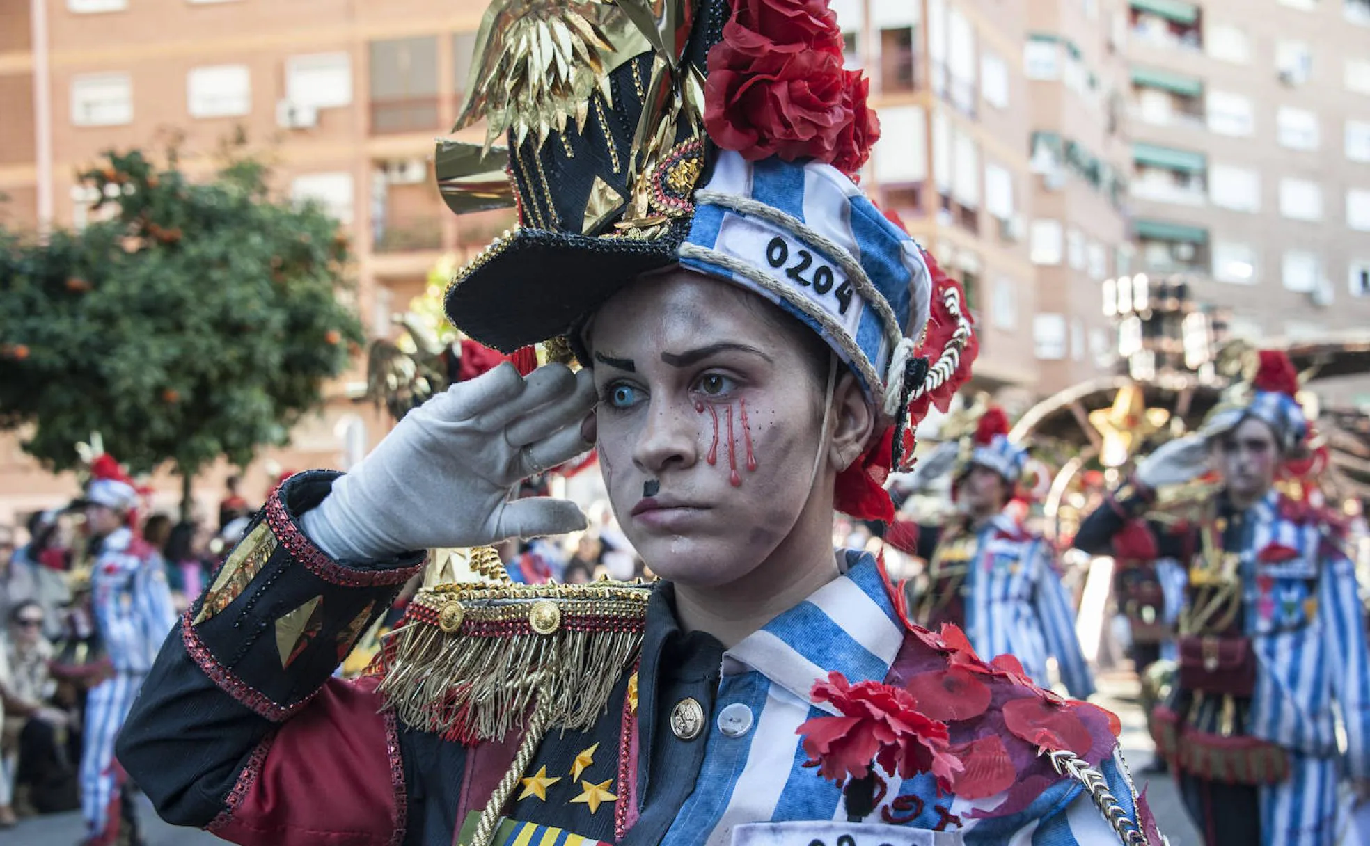 Comparsa Los Mismos (5º accésit) en el desfile del pasado domingo en Badajoz. 