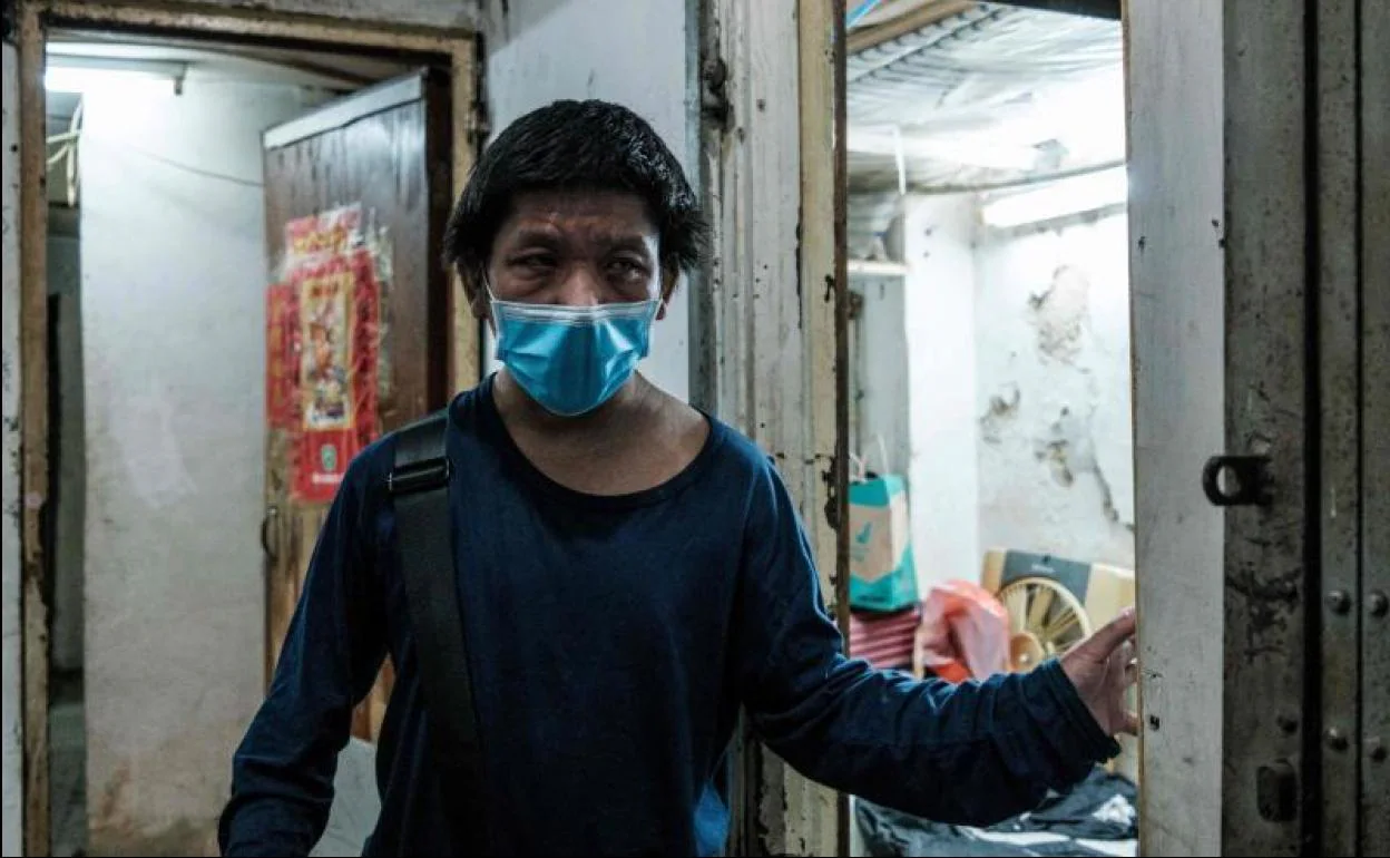 Imagen de un vagabundo de Hong Kong. 
