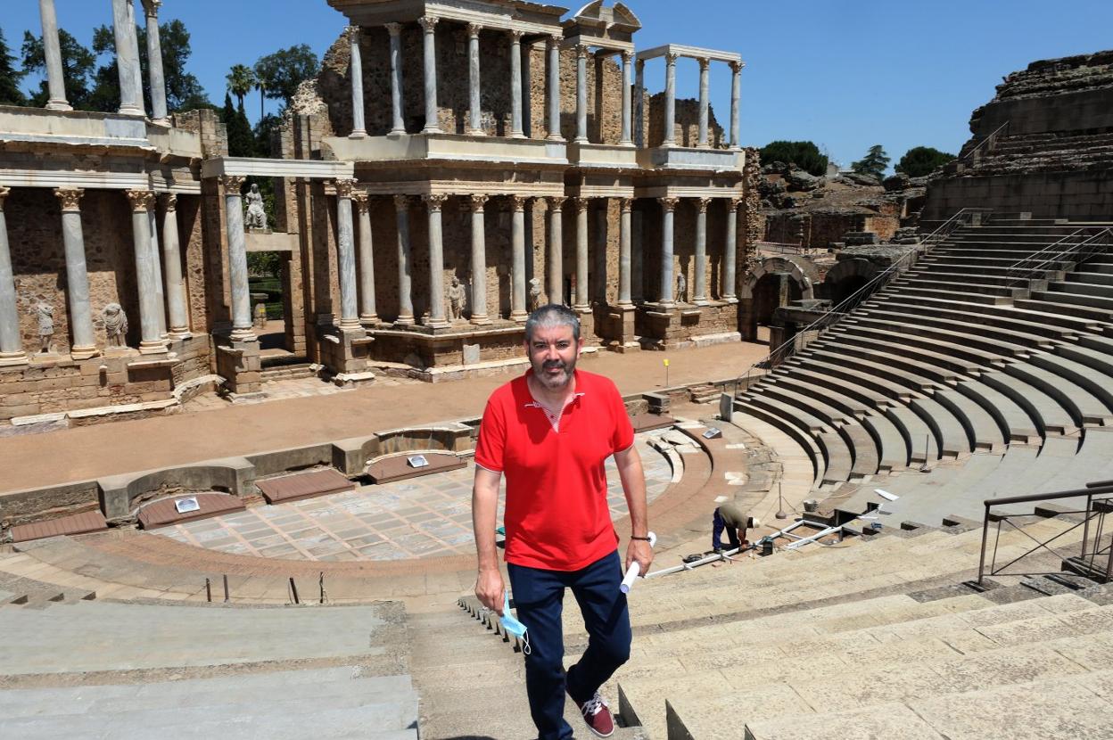 Félix Palma supervisa todas las medidas en el Teatro Romano. 