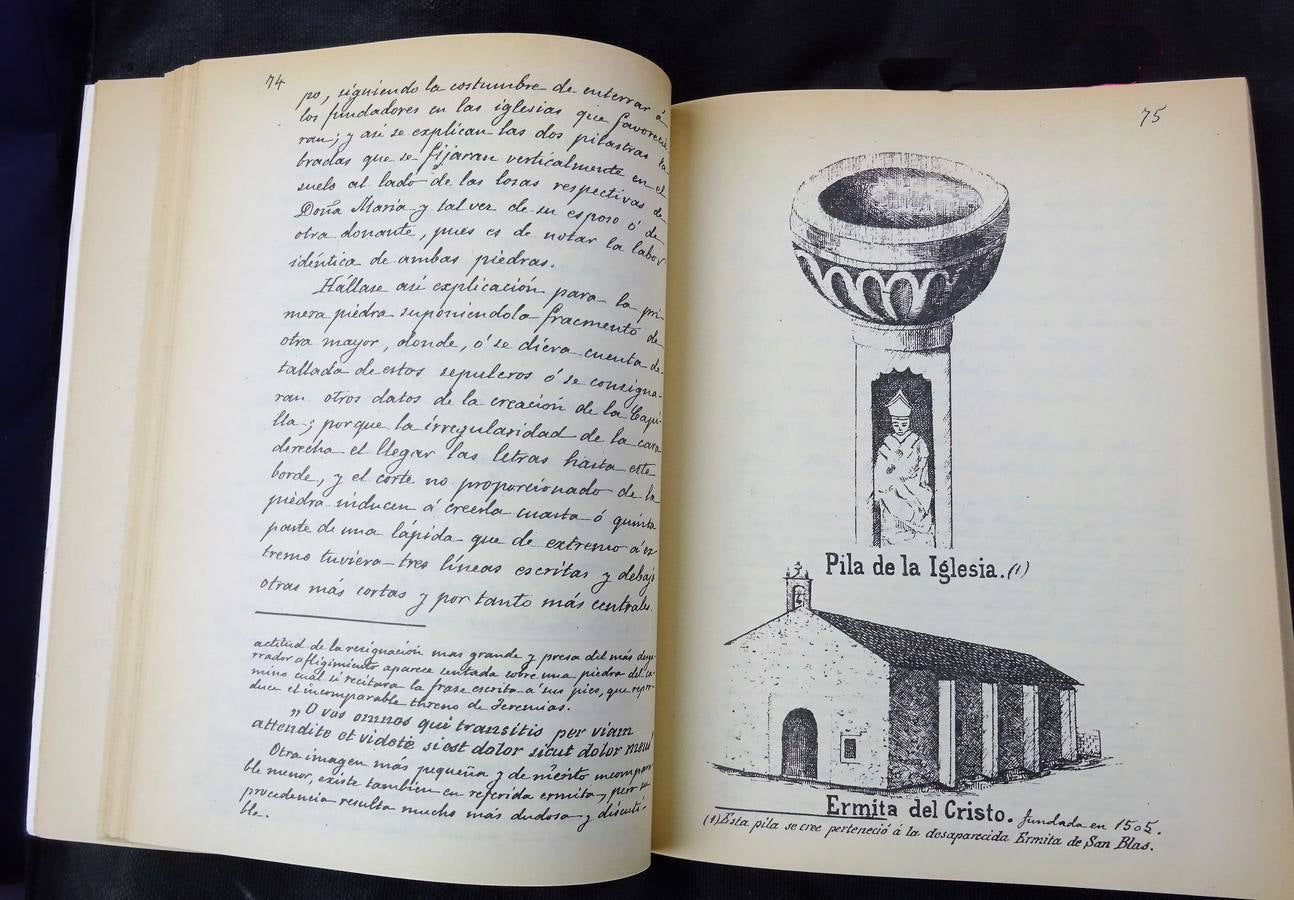 Parte del libro sobre la ermita del Cristo de Logrosán.