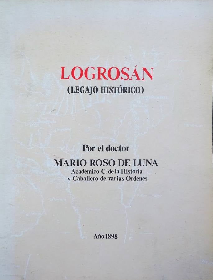 Libro manuscrito de 1898 de Roso de Luna dedicado a Logrosán.