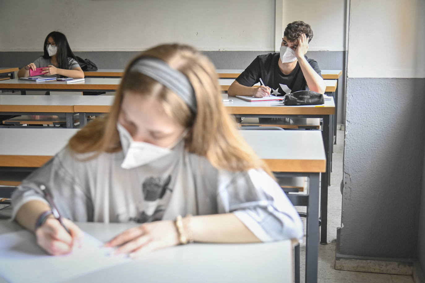 Alumnos de segundo de Bachillerato del IES Maestro Domingo Cáceres de Badajoz.