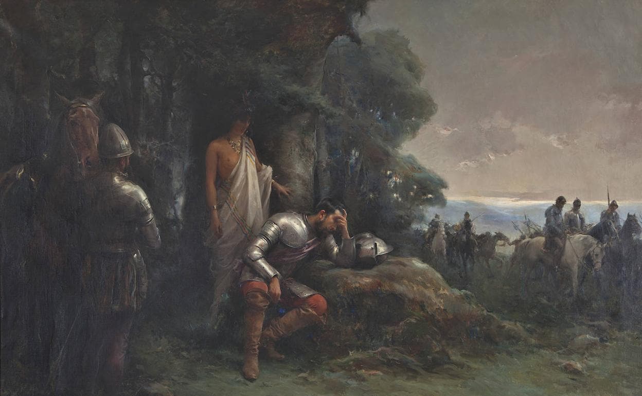 'La noche triste de Hernán Cortés', obra de Manuel Ramírez Ibáñez. 