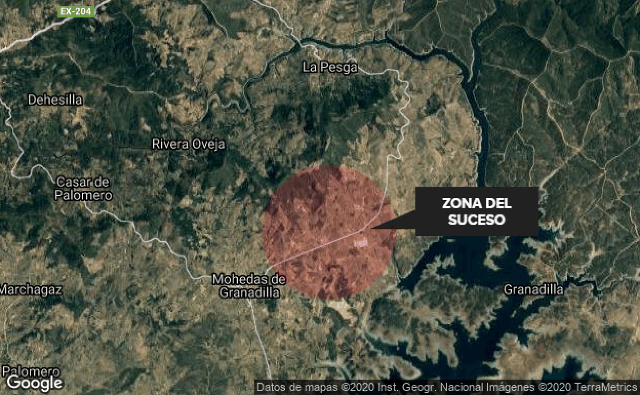 Un niño de nueve años fallece en un accidente en la carretera que une La Pesga y Mohedas de Granadilla