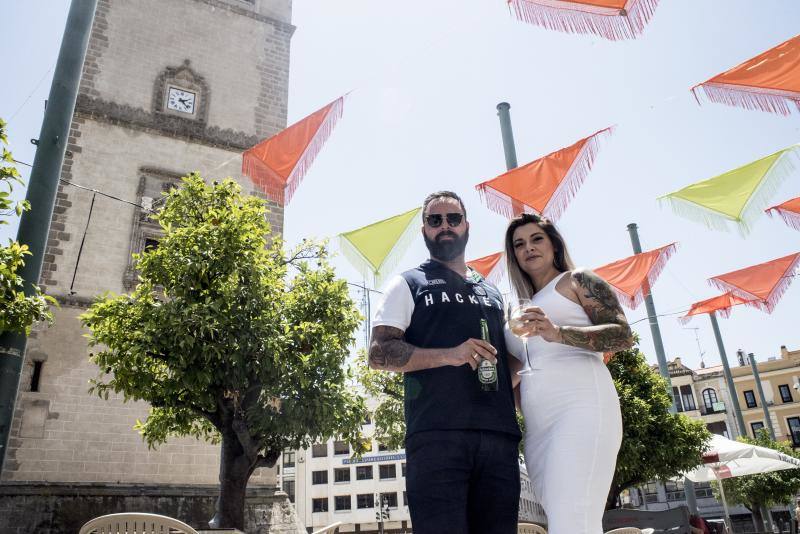 Ambiente en las calles de Badajoz. 