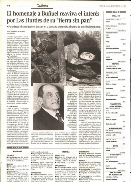 Imagen - Portada de HOY del 26 de agosto de 1996.