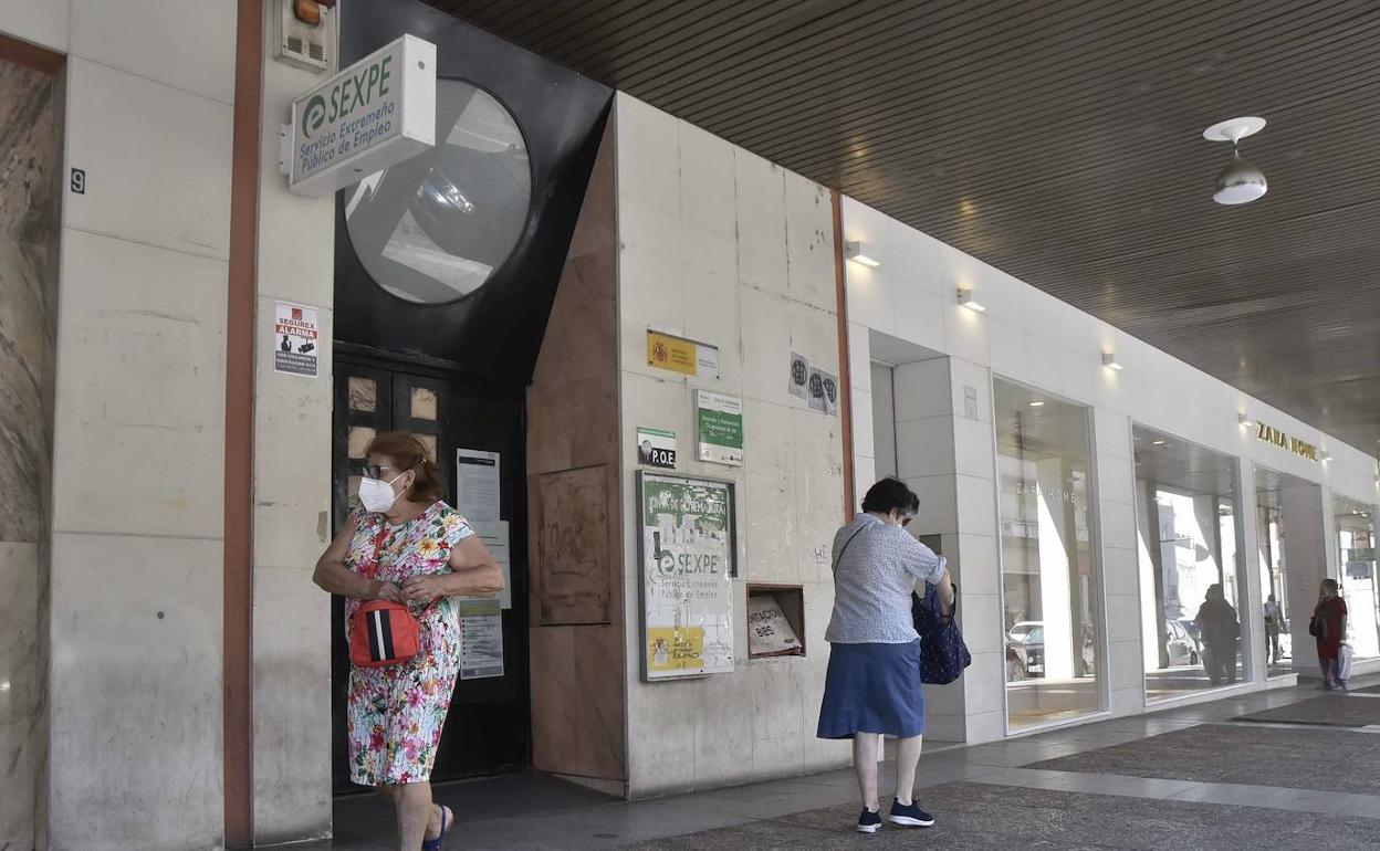 Imagen de archivo de la oficina del Sexpe en Badajoz. 