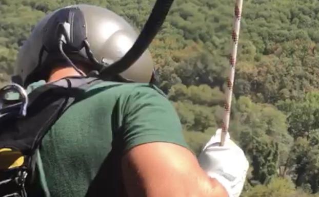 Rescatan a una barranquista accidentada en la Garganta de los Papúos en el Jerte