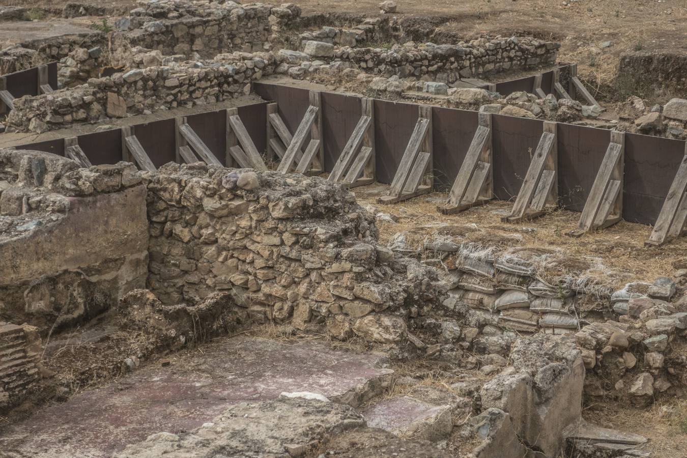 Uno de los yacimientos de la Alcazaba de Badajoz.