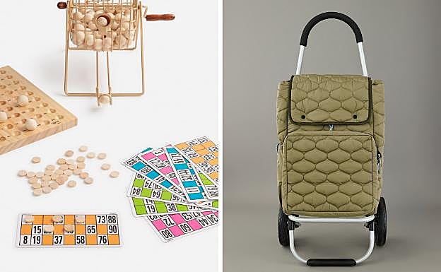 Imagen del bingo de Oysho y del carro viral de Zara. 
