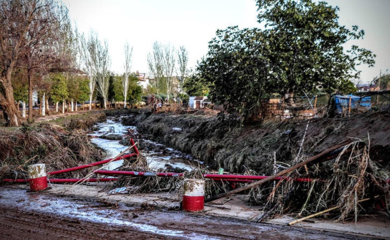 Daños que dejó a su paso el fuerte temporal en Ribera del Fresno. 