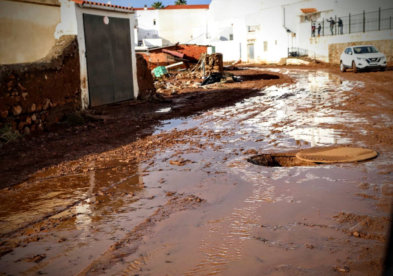 Desborde del arroyo de Valdemedel en Ribera del Fresno