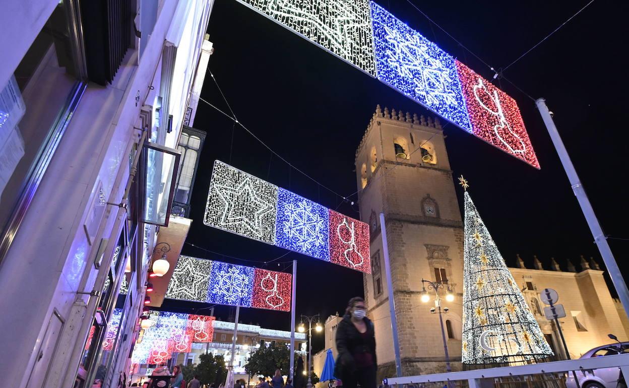 Iluminación navideña de Badajoz.