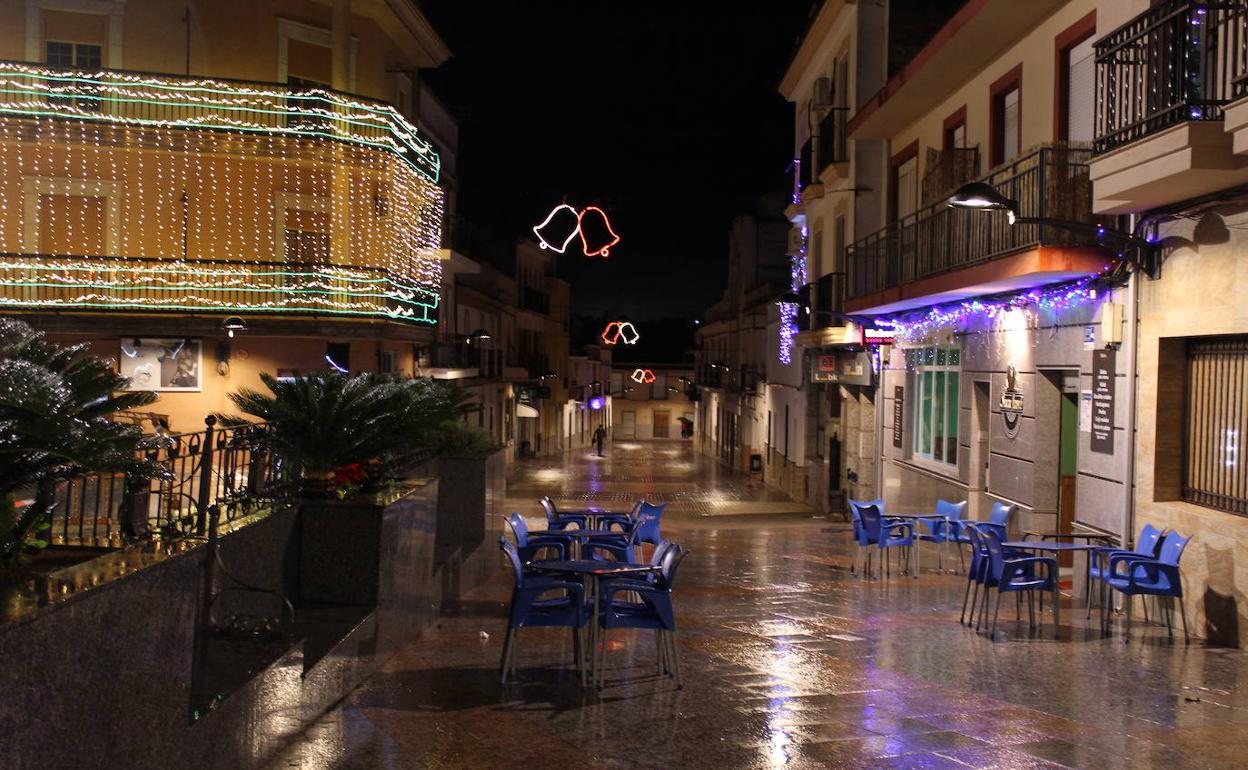 Decoración navideña en la plaza