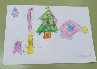 Imagen secundaria 1 - En los textos, los niños agradecieron su labor a los sanitarios (arriba), aunque los más pequeños hicieron, sobre todo, dibujos (abajo a la izquierda). Juan Pablo Marín entregó todas las cartas a María José Sánchez Melo, directora médica del hospital emeritense (abajo a la derecha) 