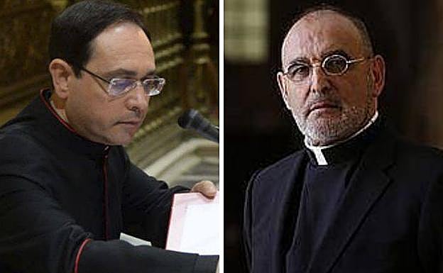 Teodoro León, vicario general de la Archidiócesis de Sevilla. | Jacinto Núñez, vicario general de la Diócesis de Plasencia.