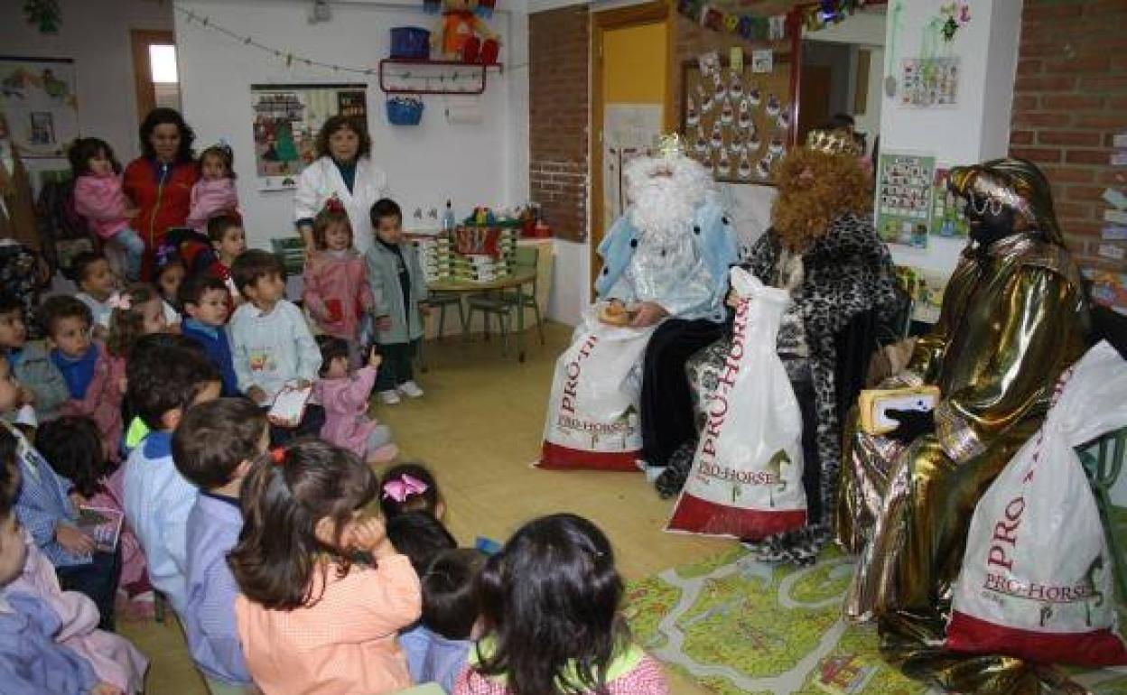 Melchor, Gaspar y Baltasar en el CEIP San José en 2014