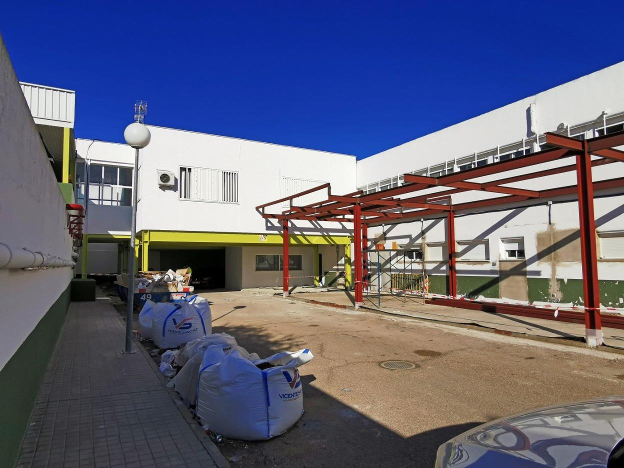 Obras que se están realizando en el hospital comarcal. 