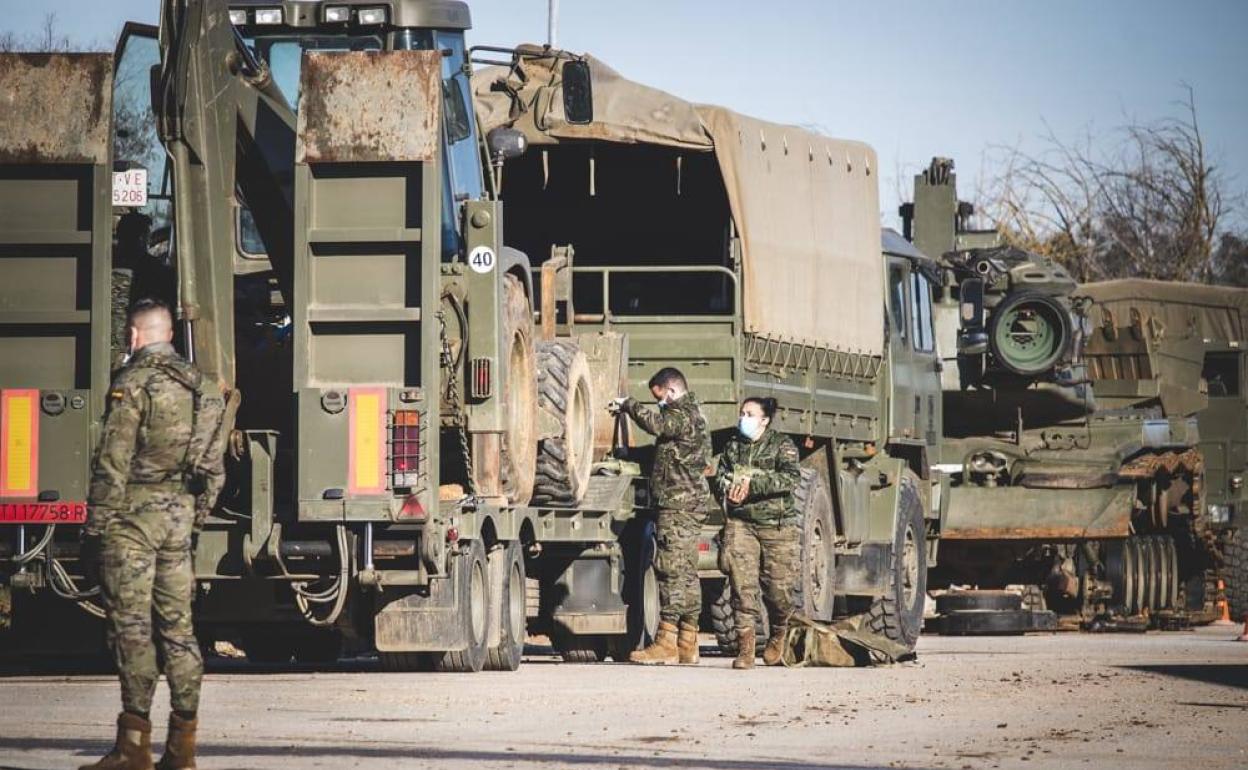 La Brigada 'Extremadura' XI sale hacia Guadalajara.