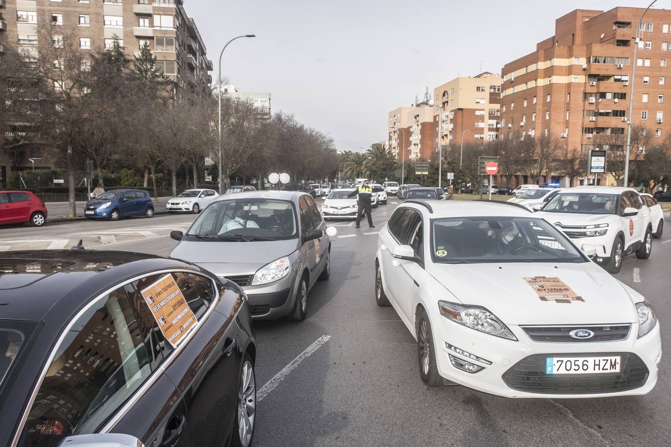 Protestas de comerciantes en Badajoz