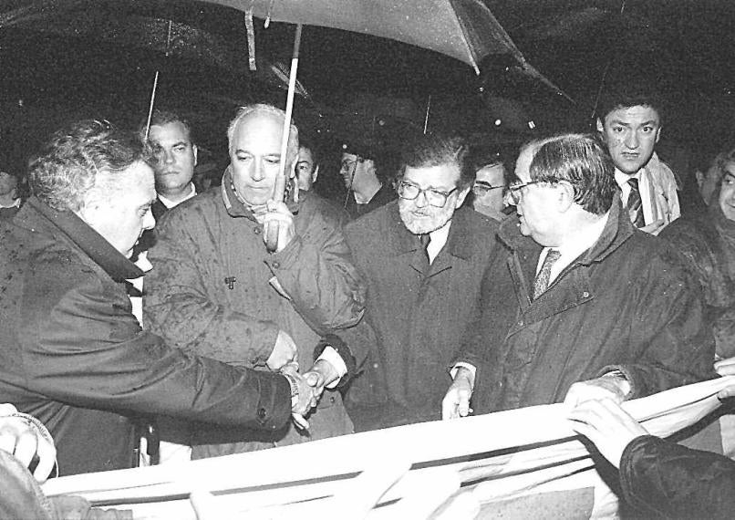 Con Ricardo Luengo, Ibarra y Ramallo en una manifestación 