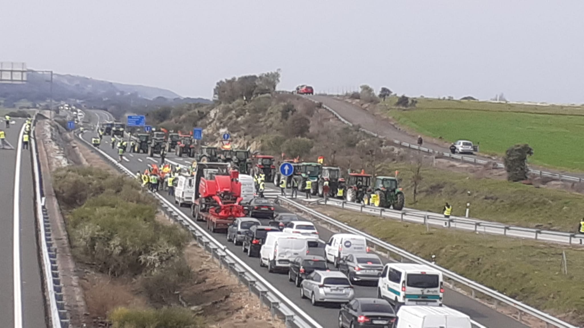 Estaba autorizada una tractorada con 200 vehículos.