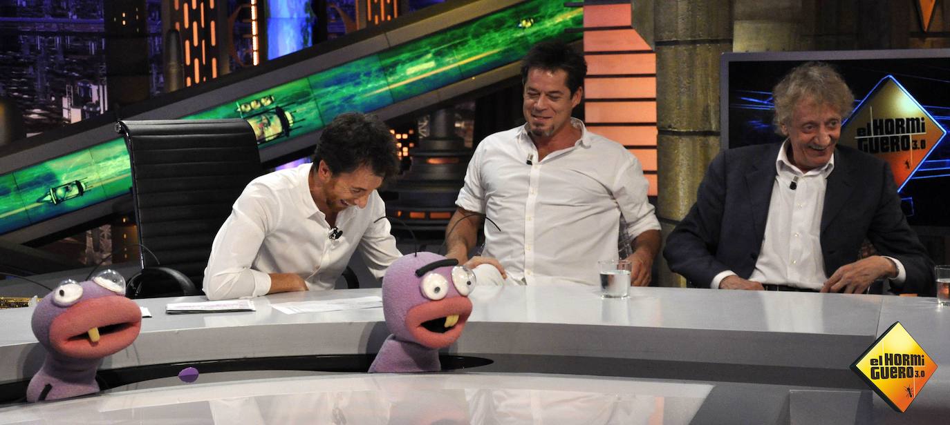 Junto a Pablo Motos y Jorge Sanz, en 'El hormiguero', en 2012.