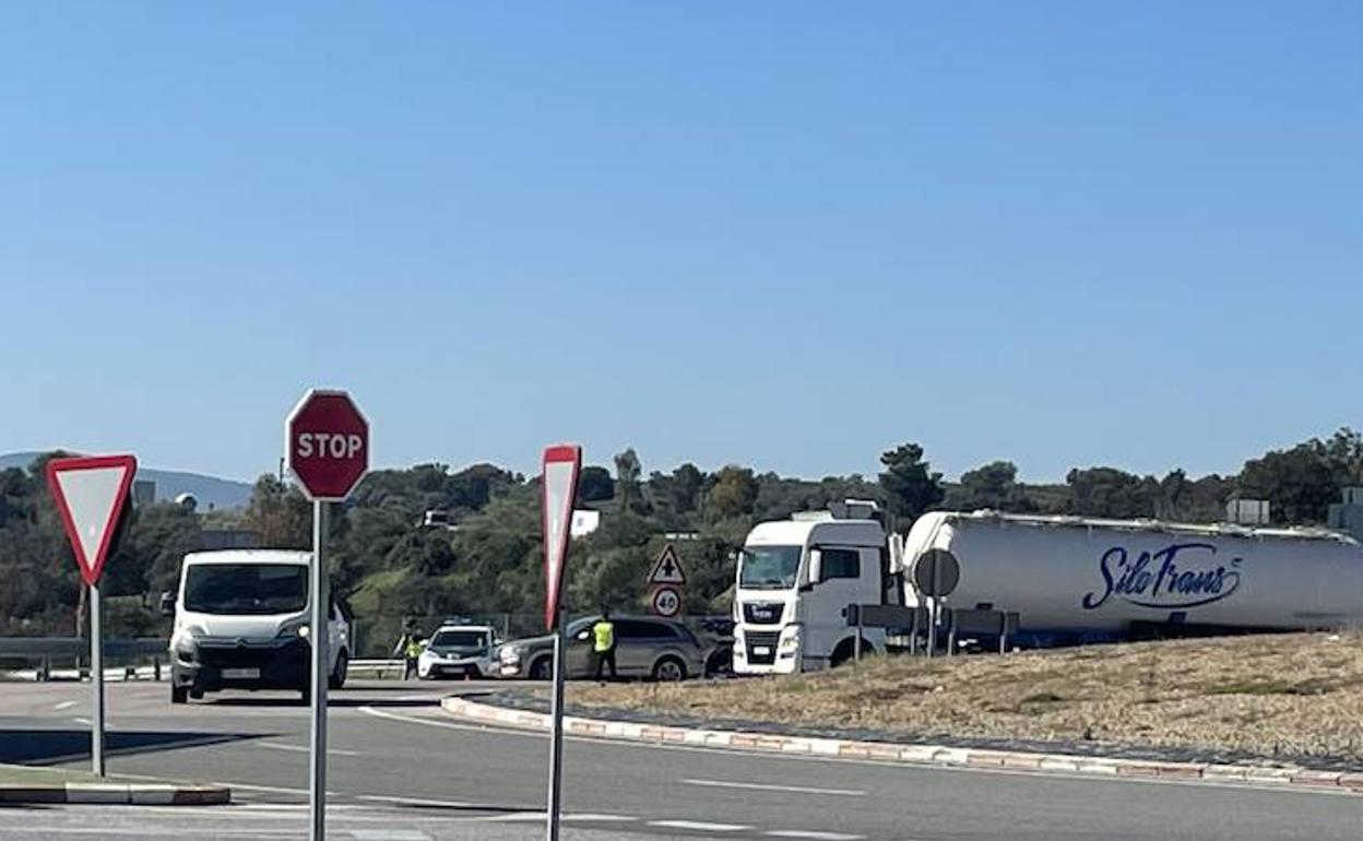 Controles activos este miércoles a la salida de la A-66, a la altura de Monesterio..