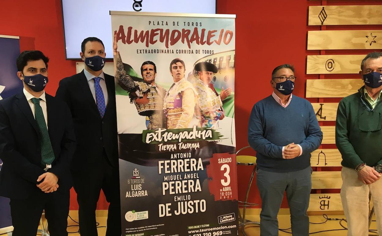 Presentación del cartel que abre la temporada taurina extremeña en Almendralejo. 