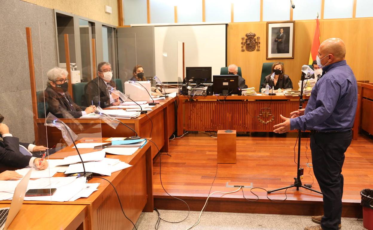 Pedro Salguero durante su declaración en la jornada de ayer. 