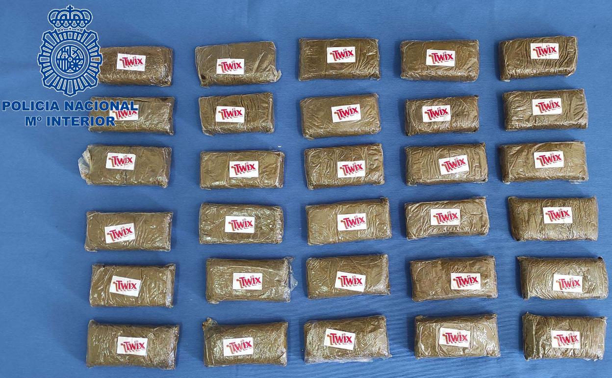 Siete detenidos en Badajoz acusados de tráfico de polen de hachís