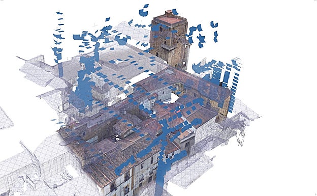 Proceso de toma de datos para el levantamiento digital del entorno de la Torre del Socorro. 