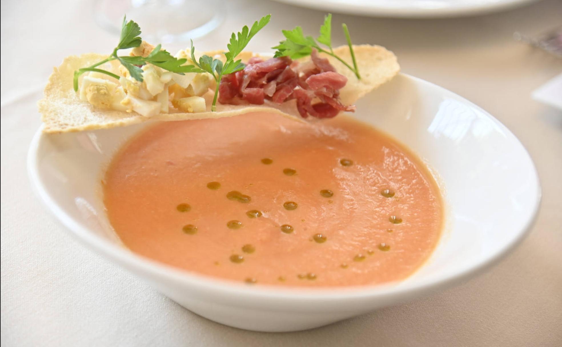 Salmorejo del restaurante pacense Lugaris.