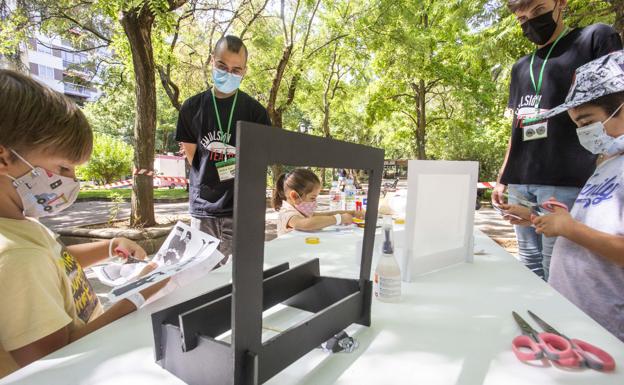 Ayer hubo actividades de teatro para los más pequeños. 