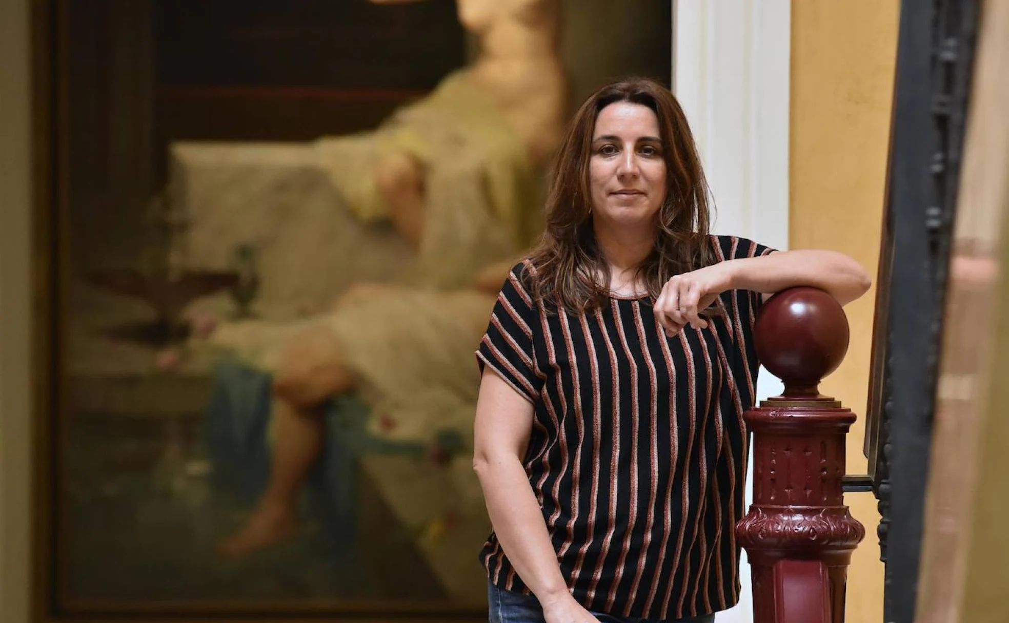 María Teresa Rodríguez, directora del MUBA, en el edificio principal de la pinacoteca. 