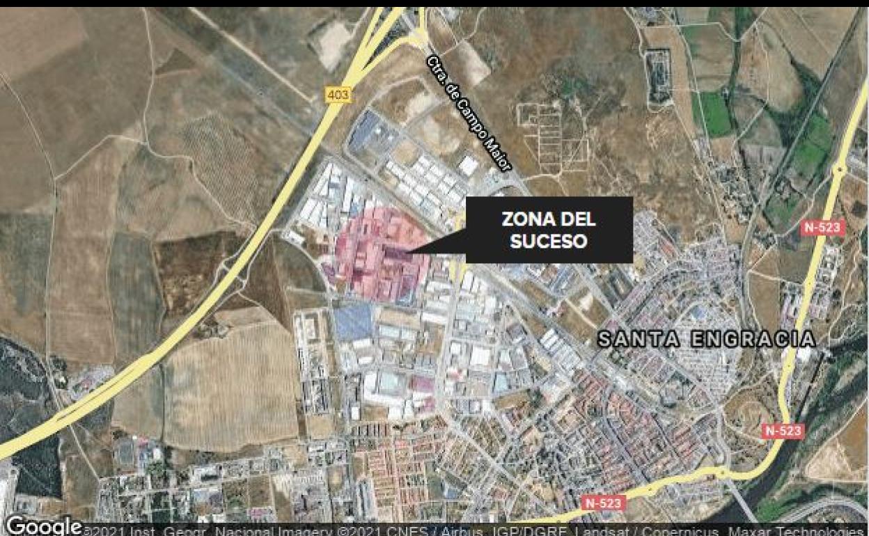 Sucesos en Extremadura: Detenido cuando trataba de robar una furgoneta de reparto en el polígono de Badajoz