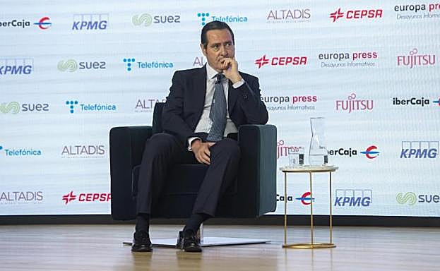 Antonio Garamendi, hoy durante un Desayuno Informativo de Europa Press. 