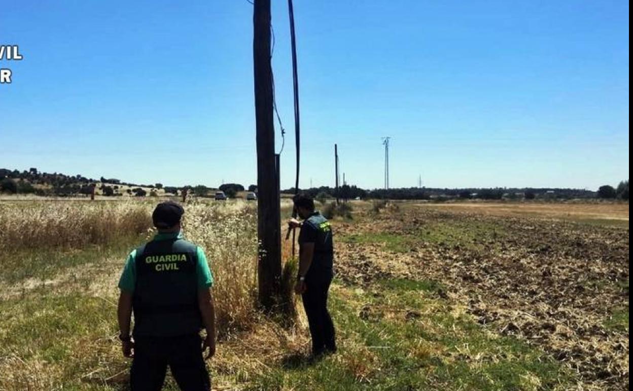 Detenido un hombre por robar más de 10 kilómetros de cable en Badajoz