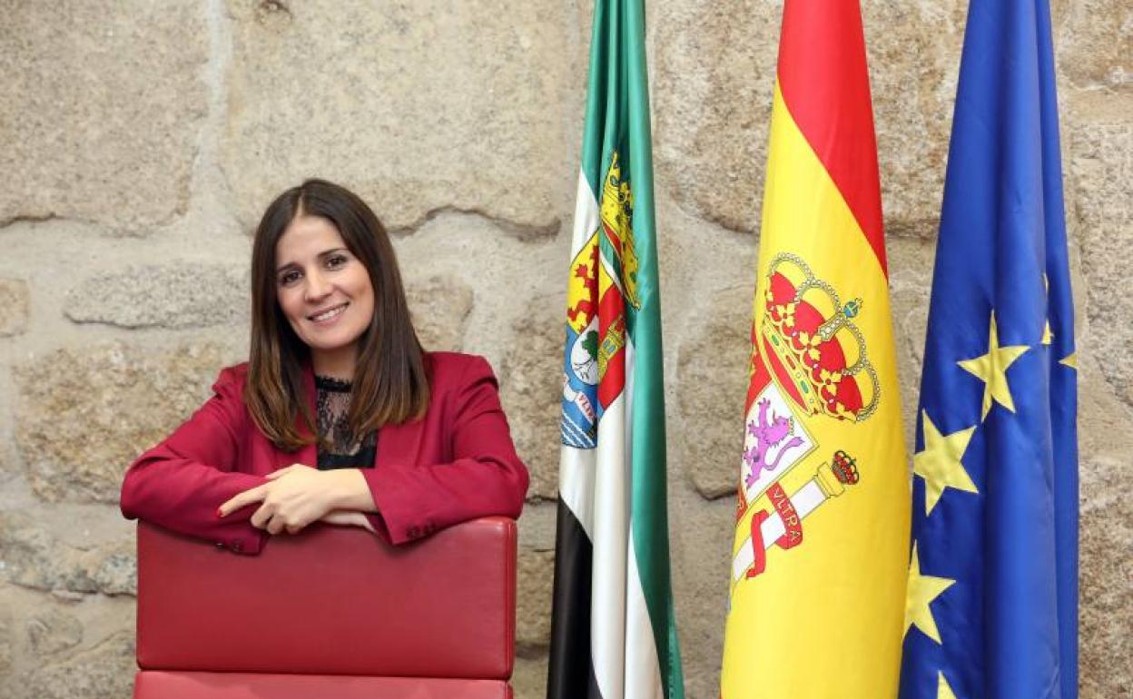 Isabel Gil Rosiña, consejera de Igualdad y portavoz de la Junta de Extremadura, en noviembre de 2019.