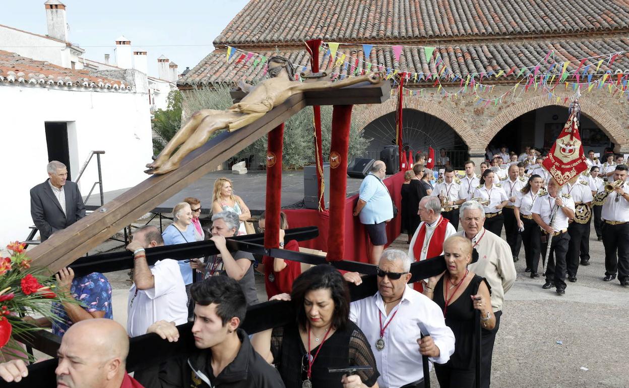 Imagen del Cristo del Humilladero en una procesión de 2019. 