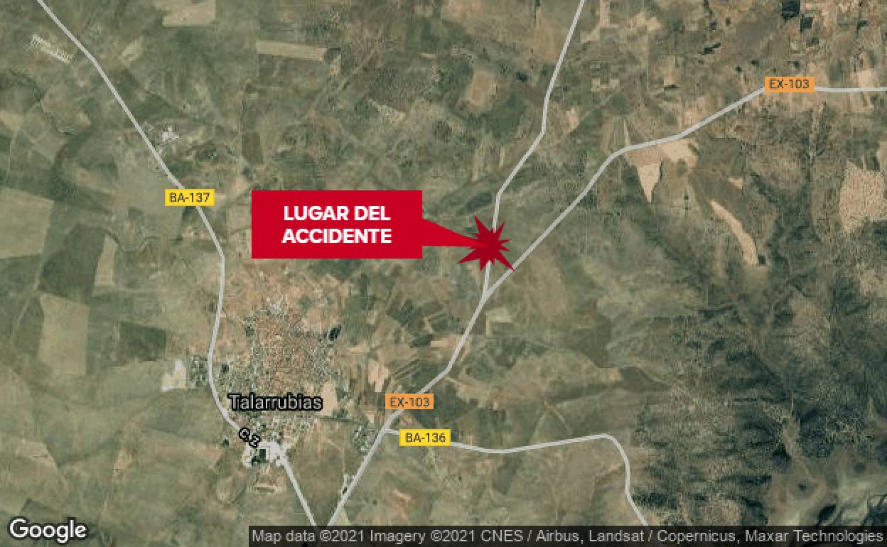 Un hombre de 58 años, herido tras una salida de vía cerca de Talarrubias