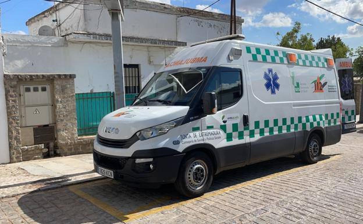 Manifestación en Fregenal contra los recortes en el transporte sanitario