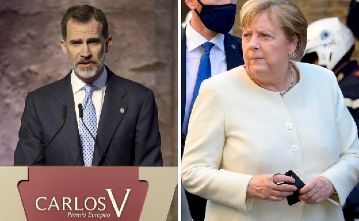 Felipe VI preside la entrega del Premio Europeo Carlos V a Angela Merkel