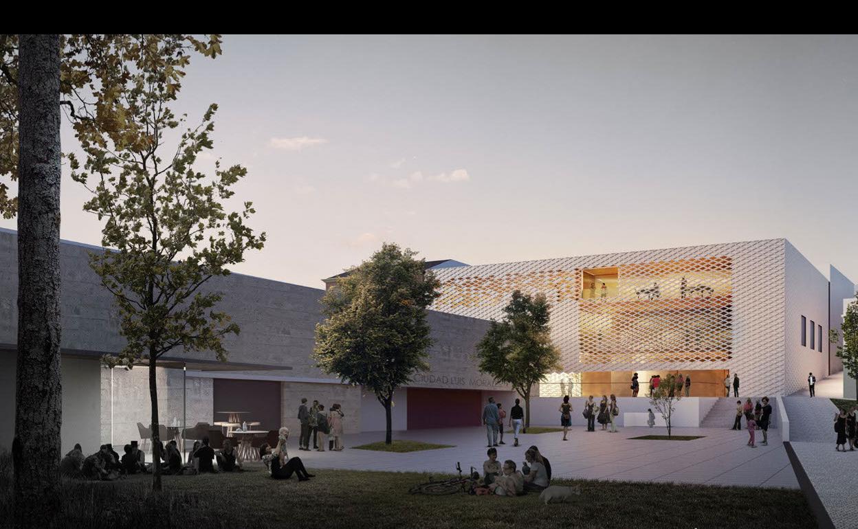 Proyecto de la nueva sede de la Fundación CB en la plaza de Santa María de Badajoz. 