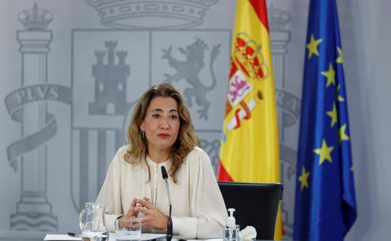 Raquel Sánchez, ministra de Transportes, Movilidad y Agenda Urbana. 