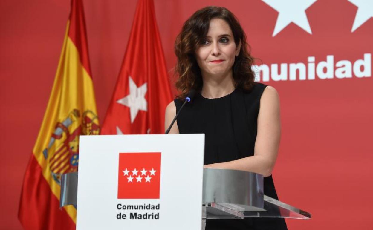 La presidenta de la Comunuidad de Madrid, Isabel Díaz Ayuso.