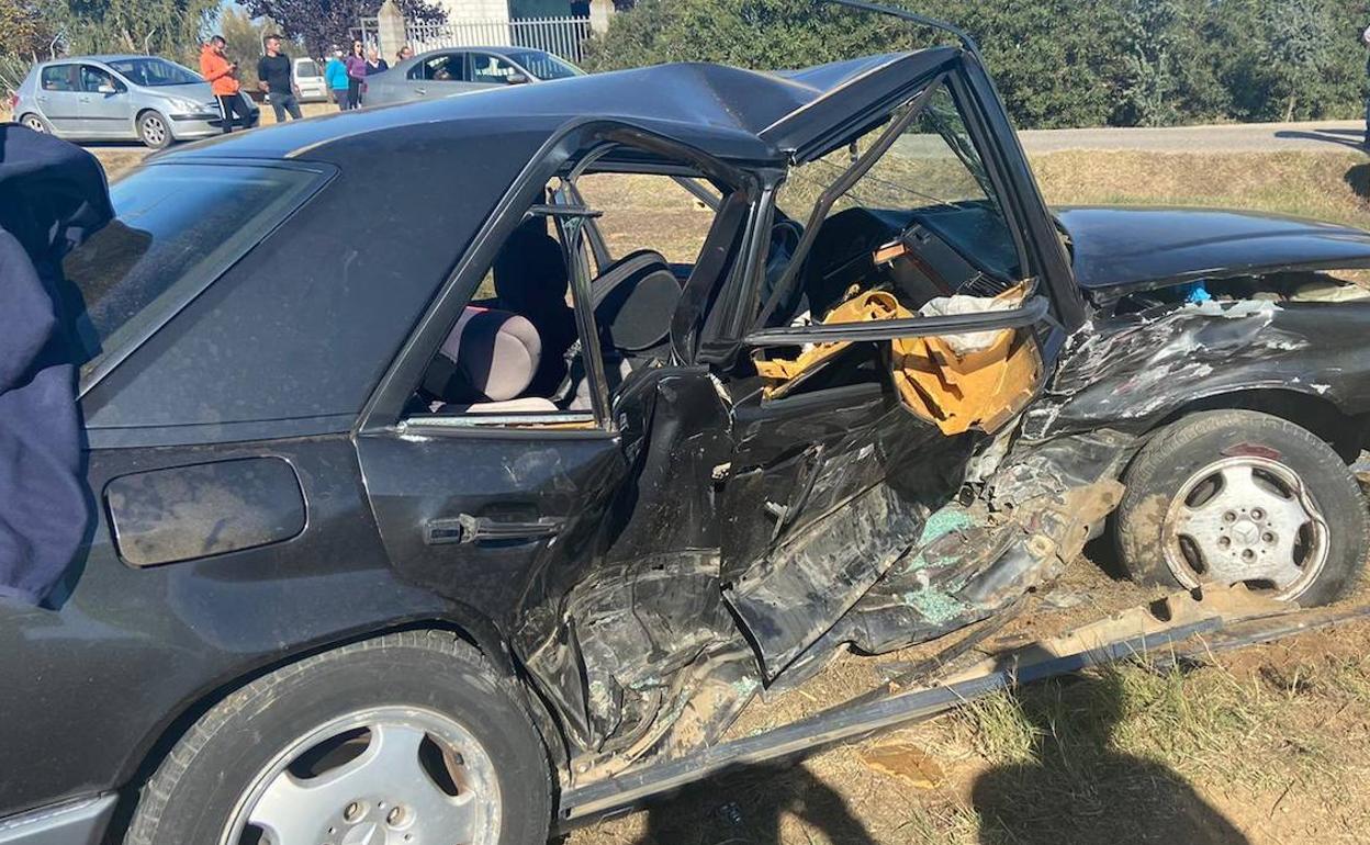 Estado en el que ha quedado uno de los coches implicados.