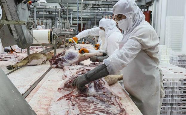 Imagen principal - Las carnes frescas de ibérico han disparado su exportación. 