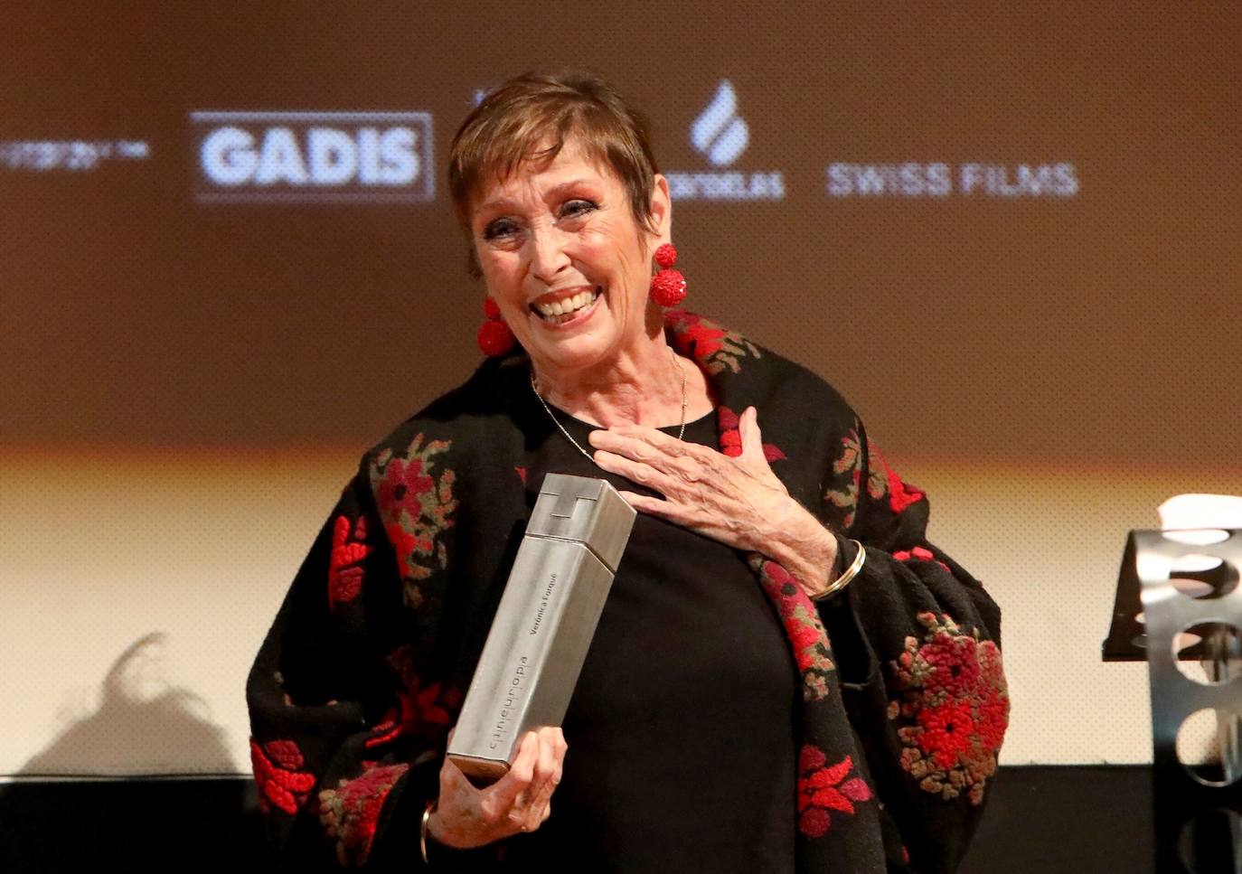 Verónica Forqué recogió el premio Cineuropa el pasado 16 de noviembre. 