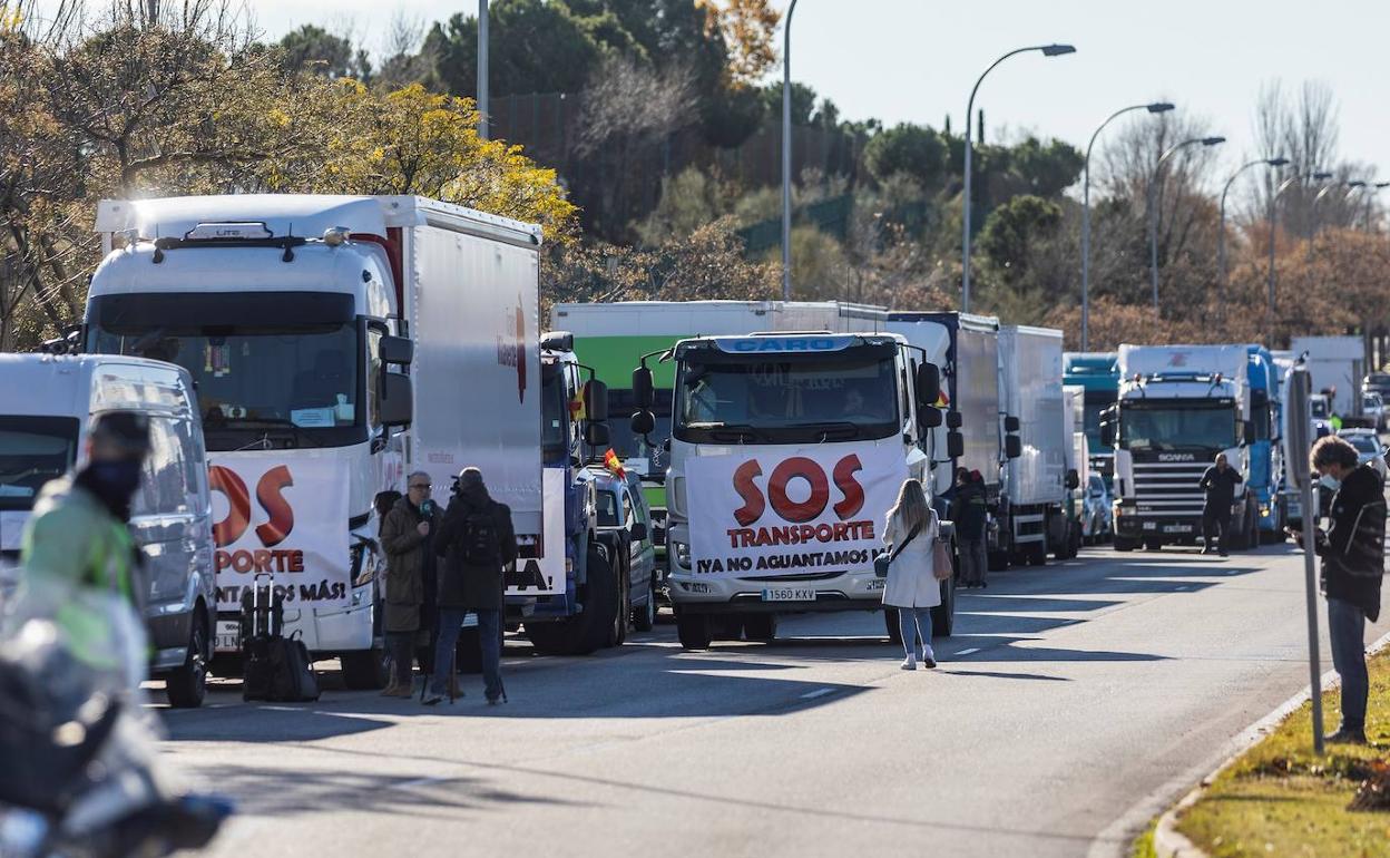 Concentración de transportistas. 